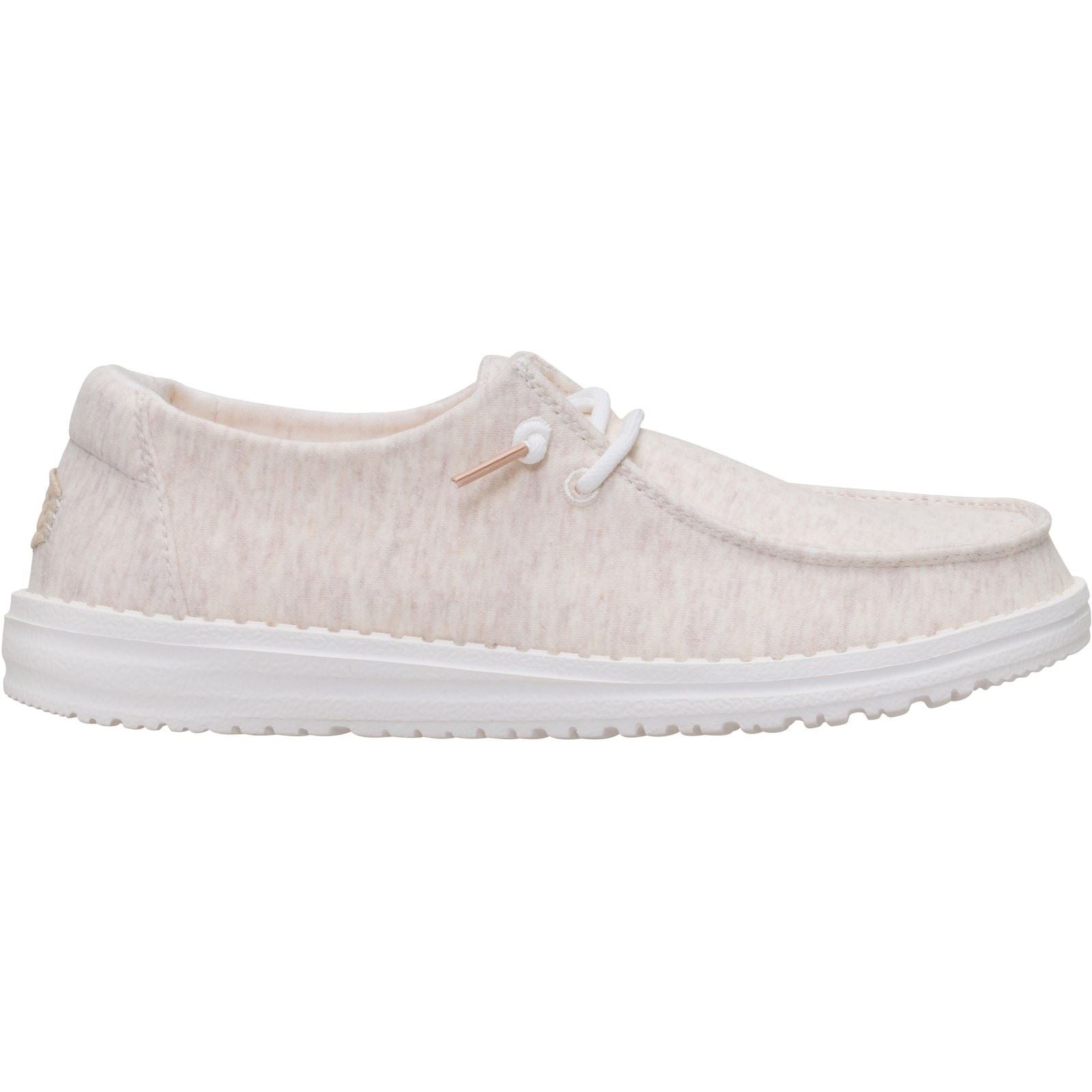 HEYDUDE Wendy Stretch Jersey Textile Women's Oatmeal Loafers