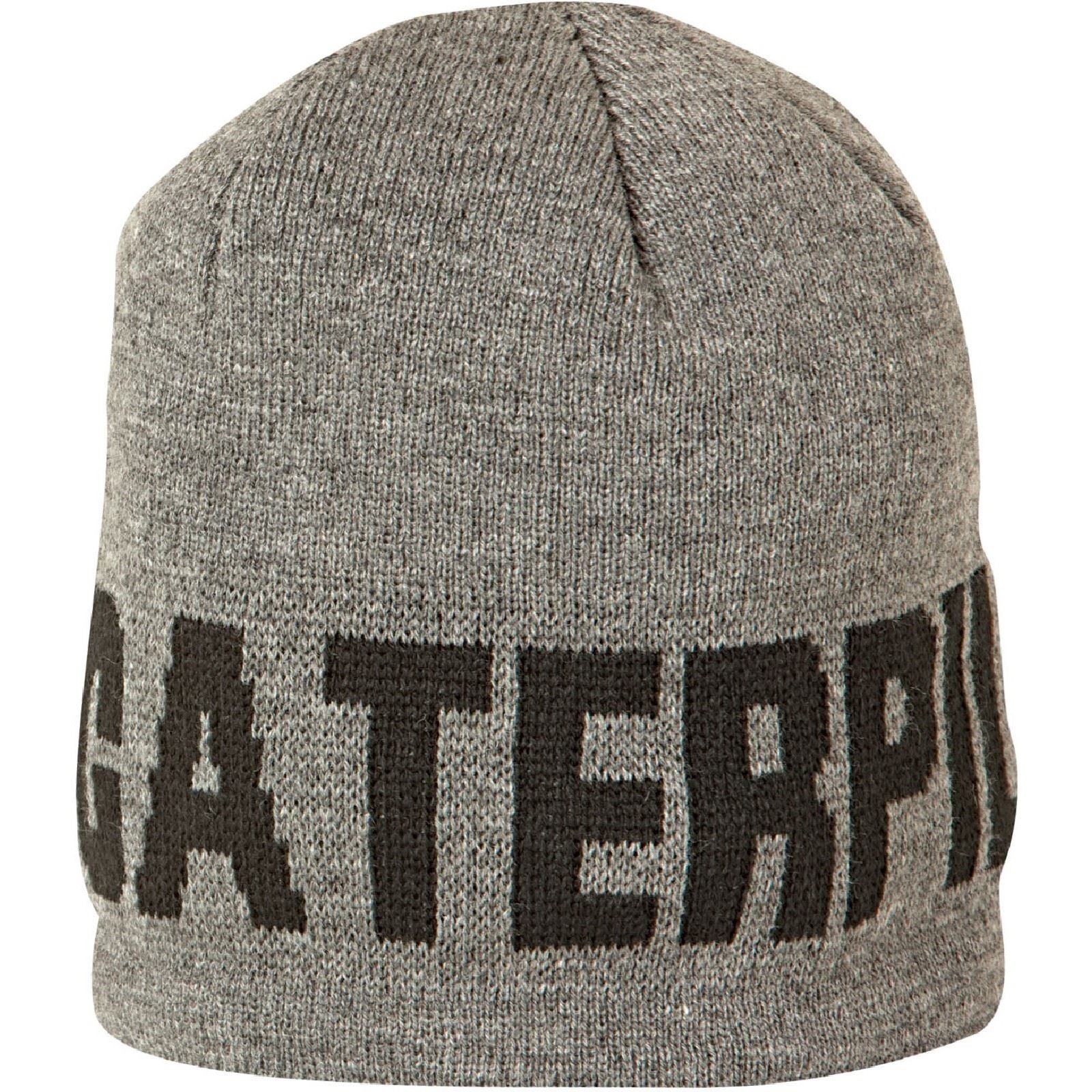 Caterpillar Branded Beanie Grey Beanie Hat