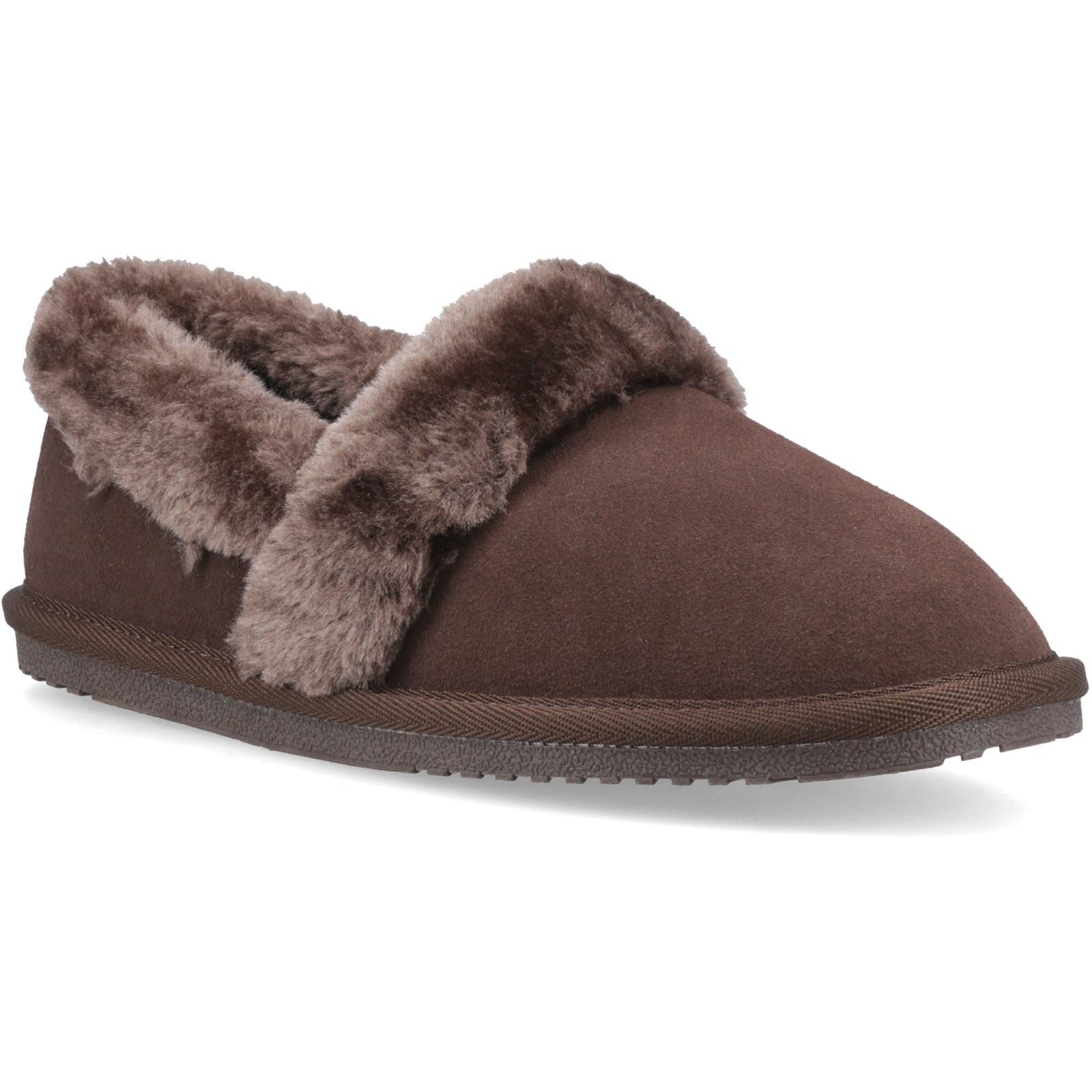 Hush Puppies Ariel Suede Women's Chocolate Slippers