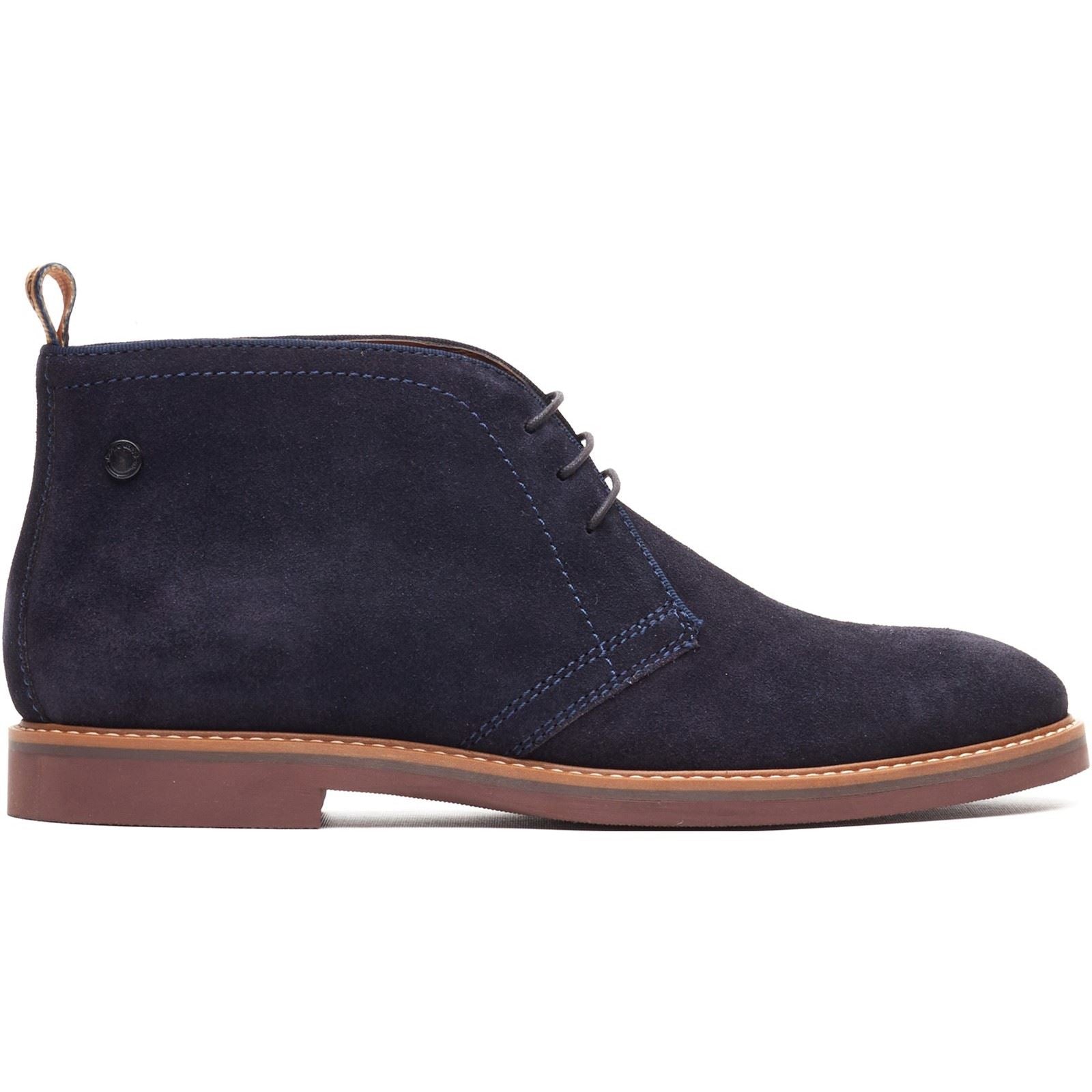 Base London Carlton Chukka Leather Men's Navy Boots