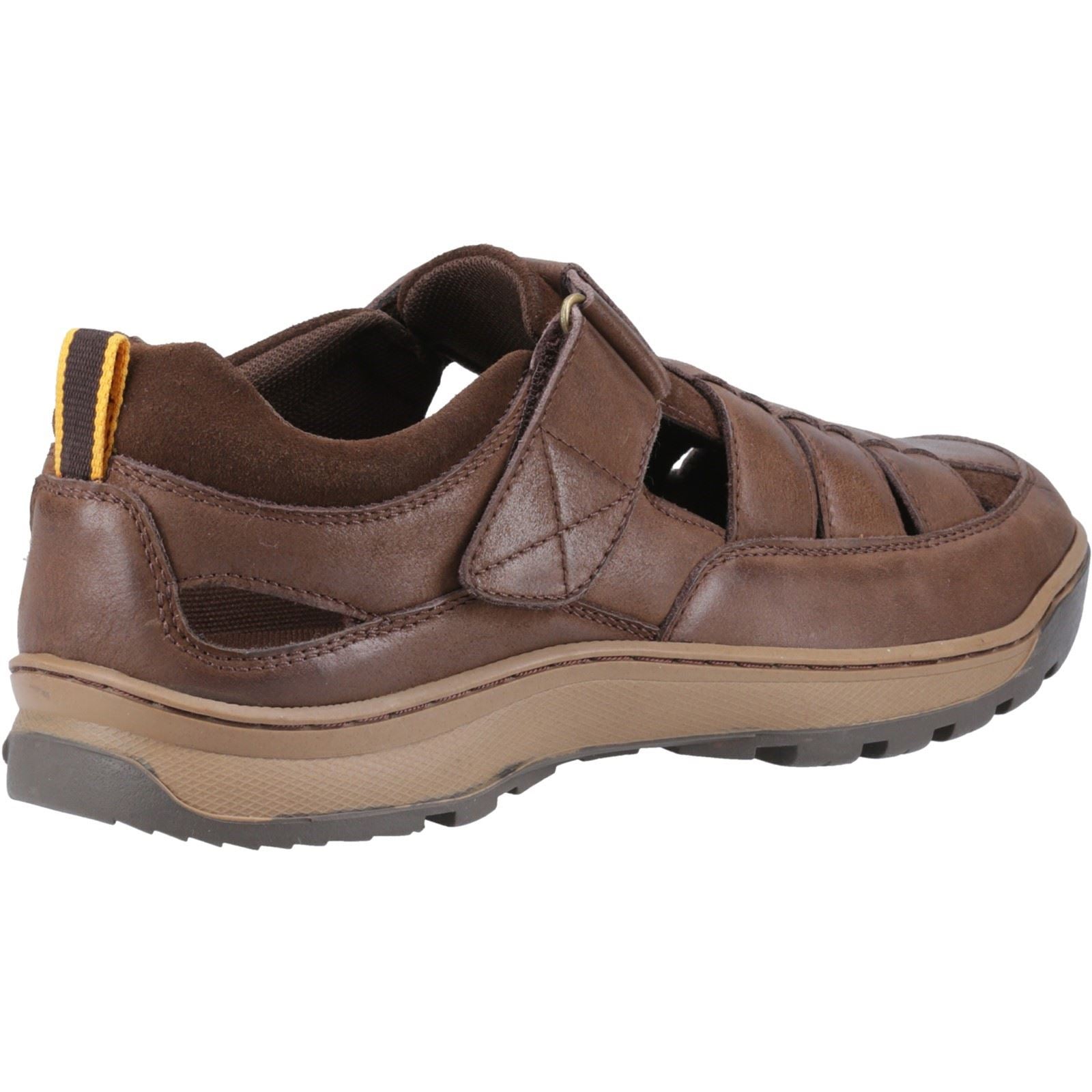 Hush Puppies Rucker Leather Men's Brown Sandals