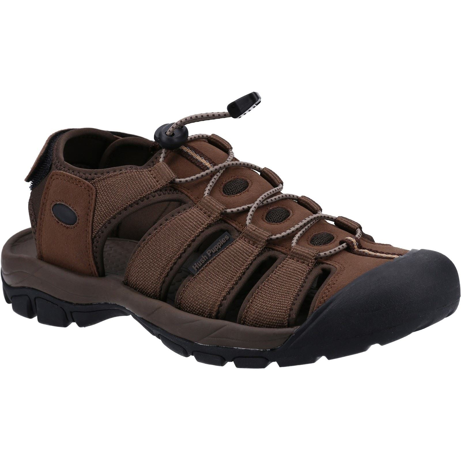 Hush Puppies Peru Synthetic/Webbing Men's Brown Sandals