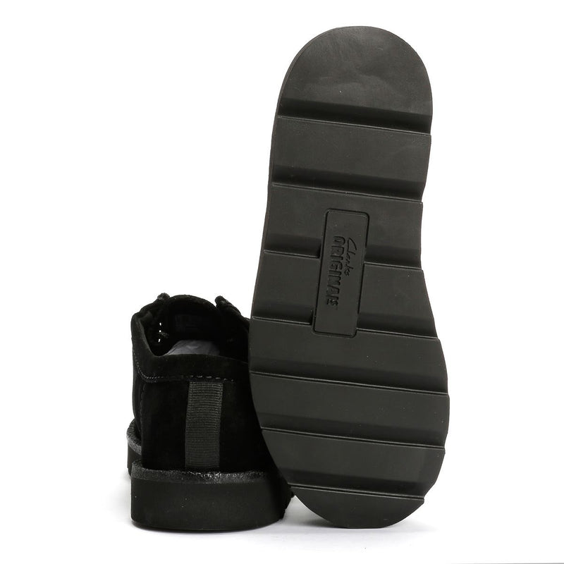 Clarks Originals Meare Wallabee Suede Men's Black Lace-Up Shoes