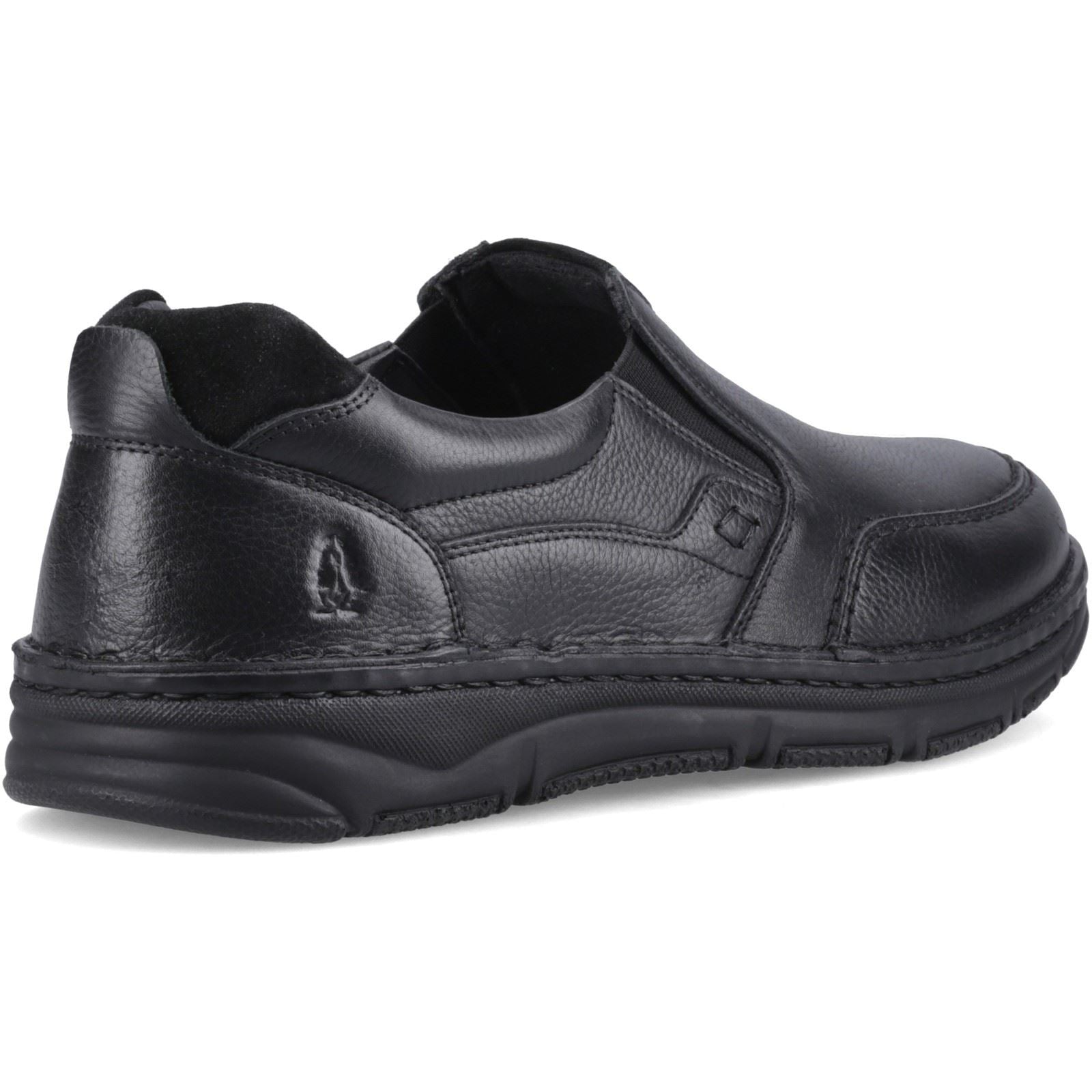 Hush Puppies Franco Slip on Leather Men's Black Loafers
