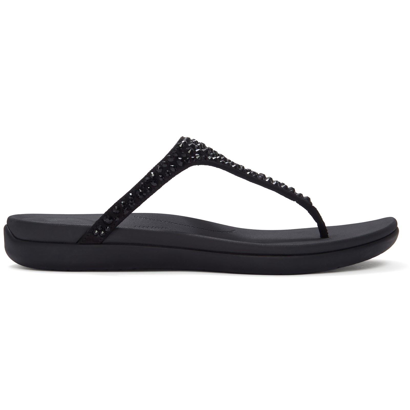Fitflop Solay Mixed-Crystal Textile Women's Black Sandals