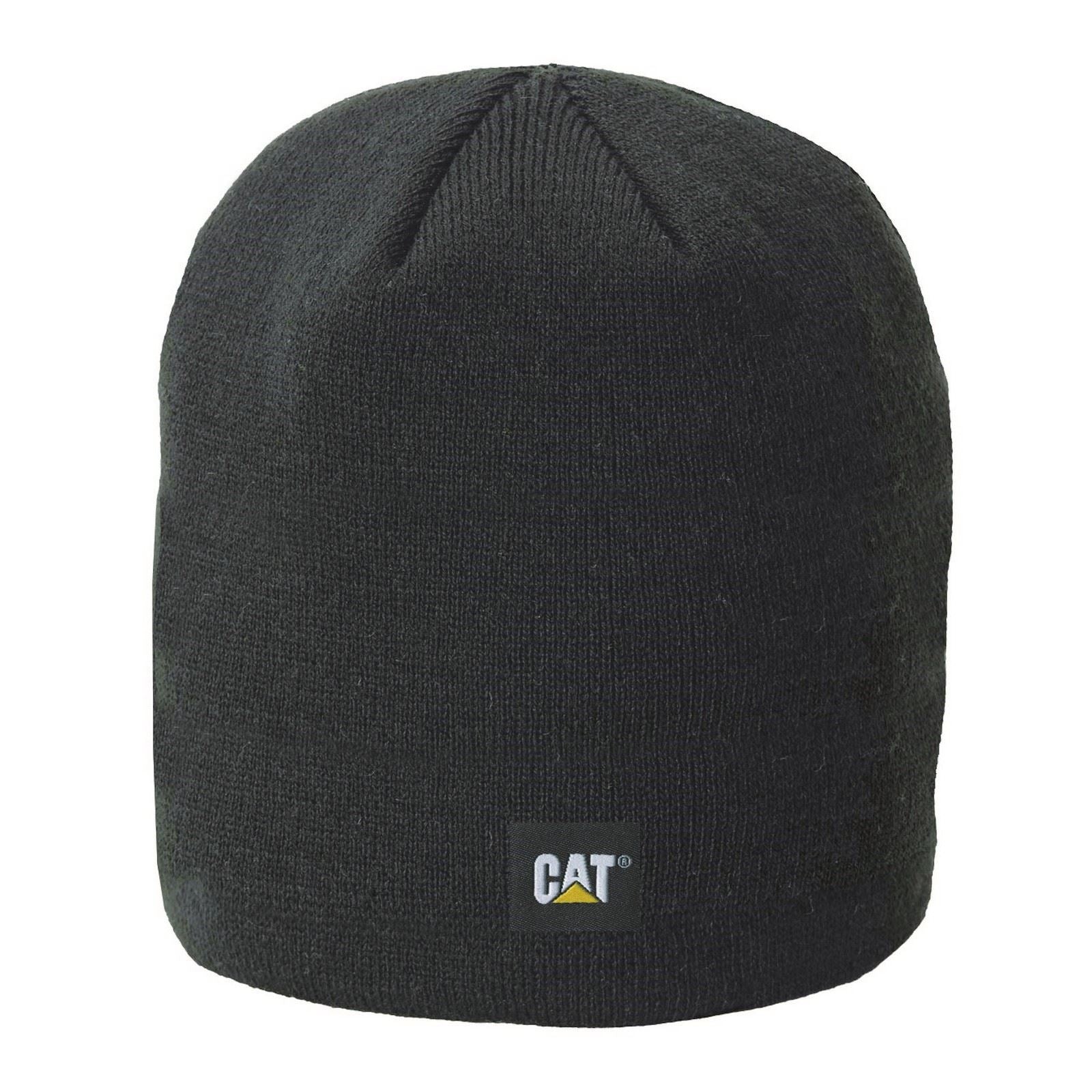 Caterpillar Logo Knit Black Beanie Hat