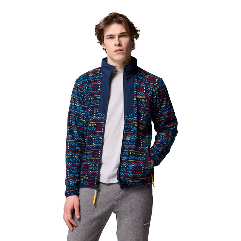 Columbia Sequoia Grove Printed Full Zip Men's Blue Fleece Jacket