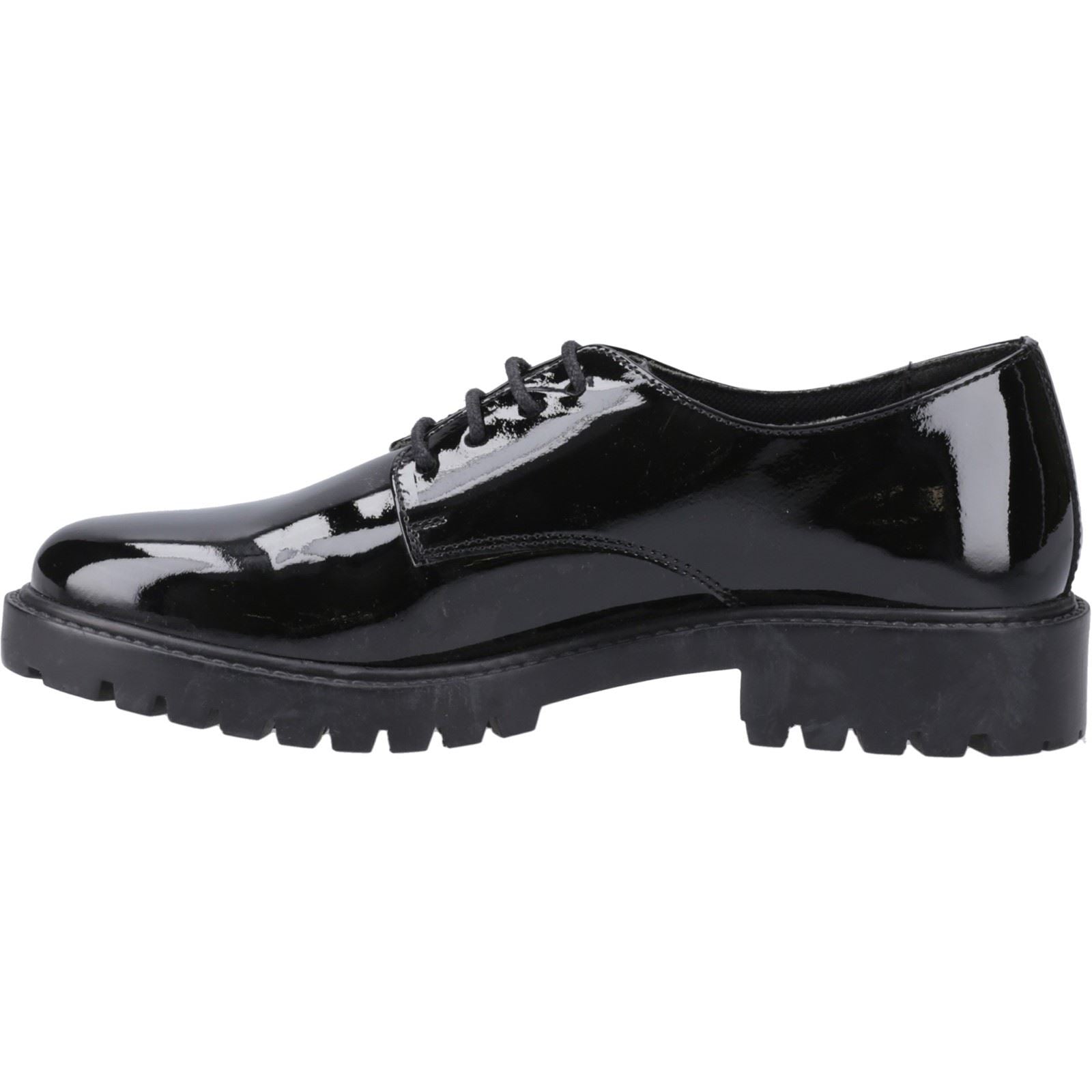Hush Puppies Aubrey Leather Girls's Black Derby Shoes