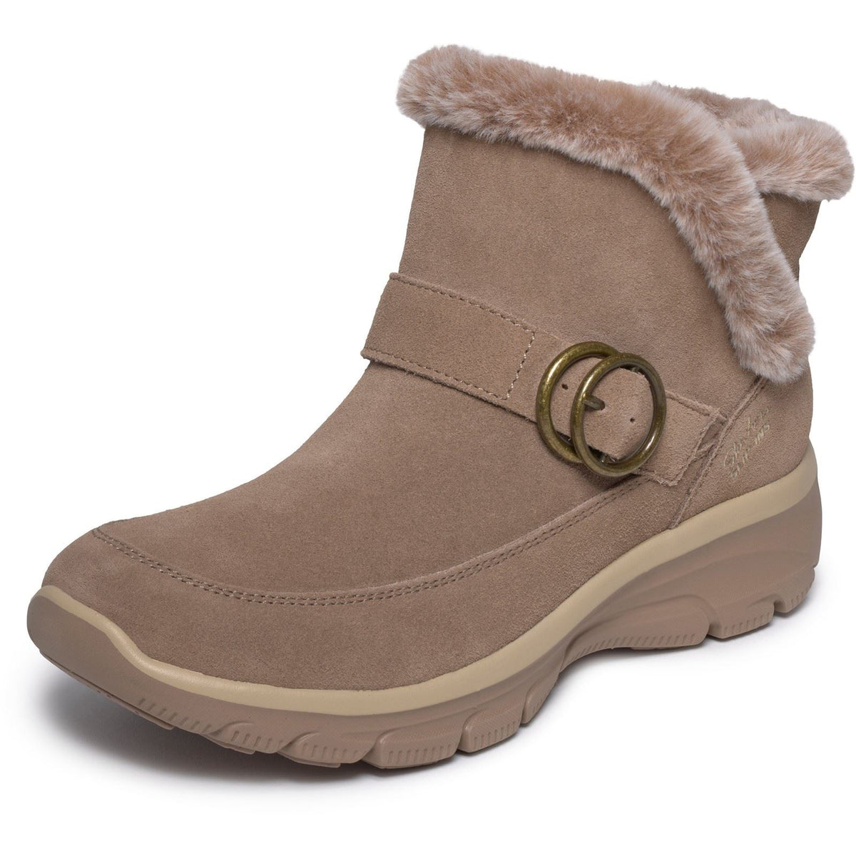 Skechers Easy Going Gentle Winter Leather Women's Mushroom Winter Ankle Boots