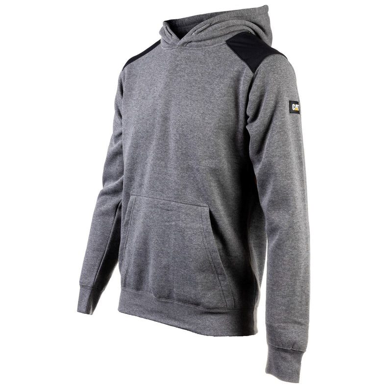 Caterpillar Essentials Synthetic Men's Grey Hooded Sweatshirt