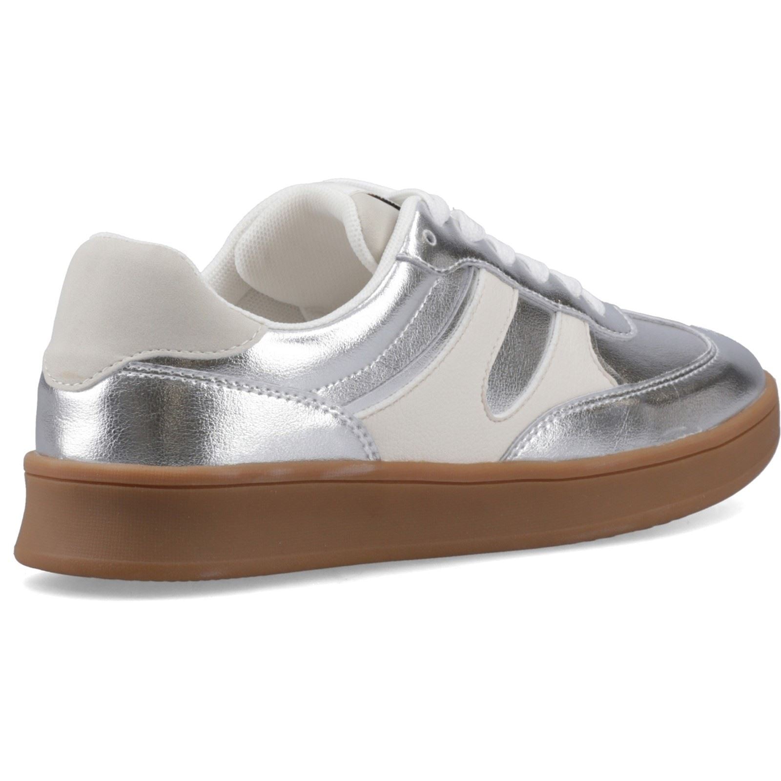 Hush Puppies Maura Suede Women's Silver Trainers