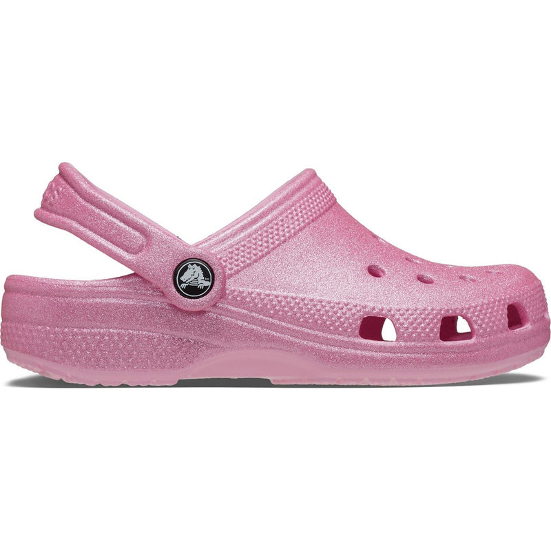Crocs Classic Glitter Synthetic Kids Pink Tweed Glitter Clogs