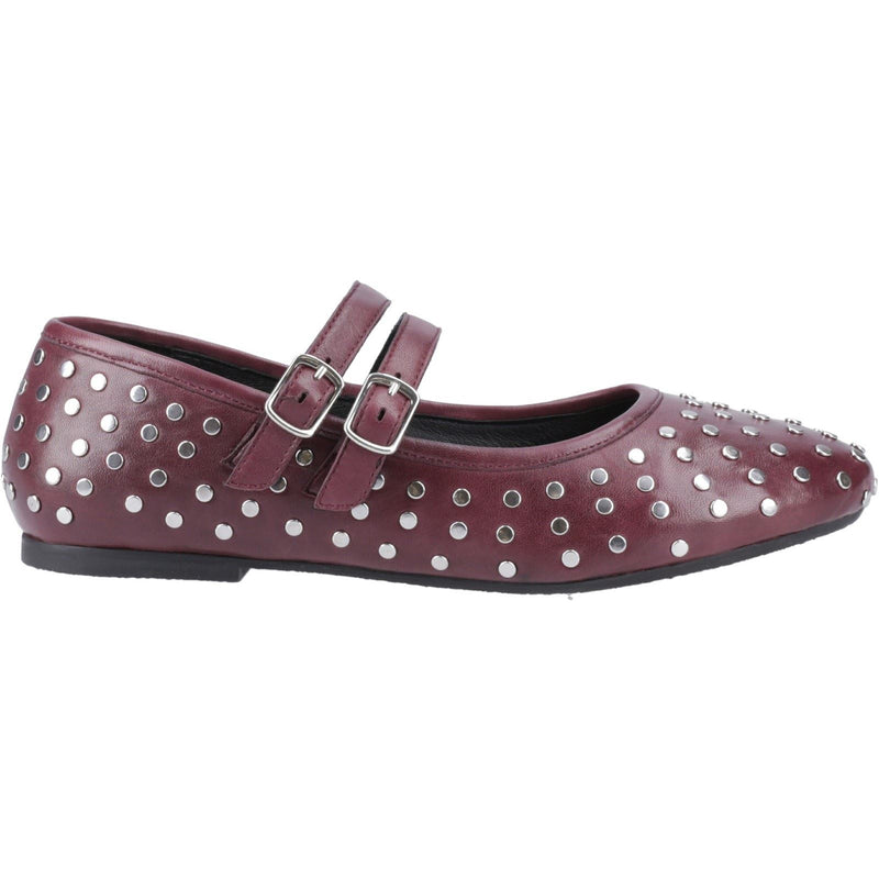 Hush Puppies Nixie Leather Women's Plum Shoes