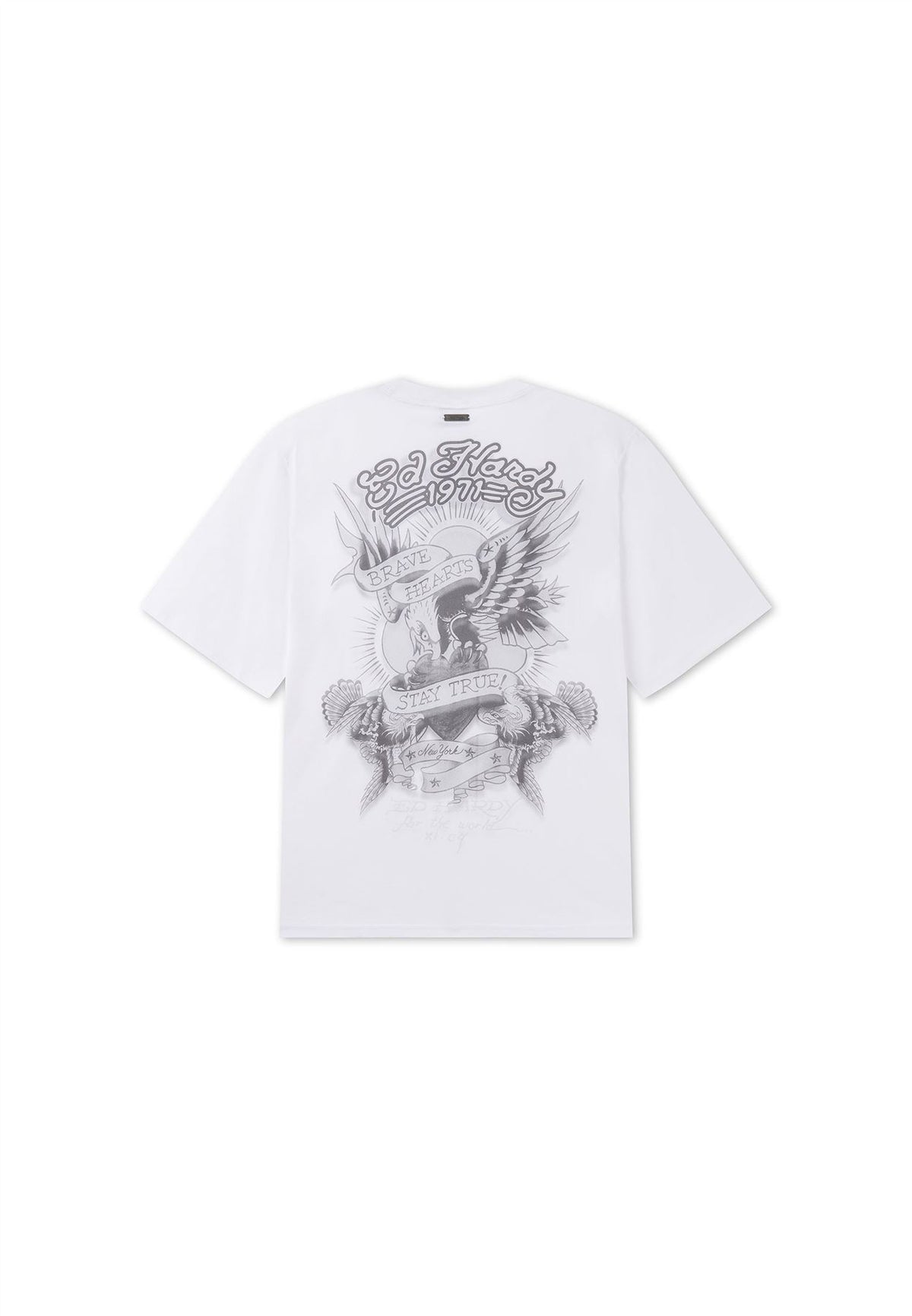 Ed Hardy Stay True Graphic Regular Men's White T-Shirts