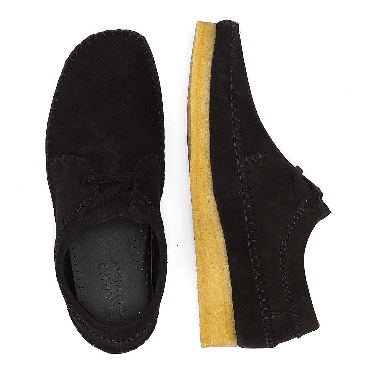 Clarks Originals Weaver Mens Black Moccasin