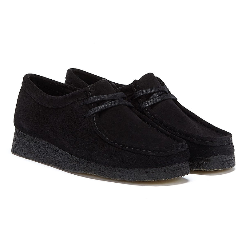 Clarks Originals Wallabee Suede Womens Black Shoes
