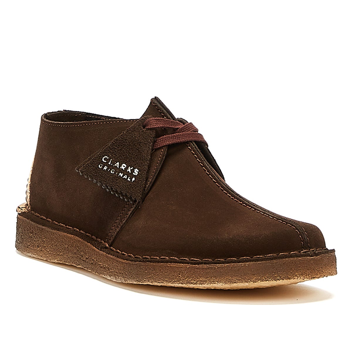 Clarks Originals Desert Trek Suede Mens Dark Brown Shoes