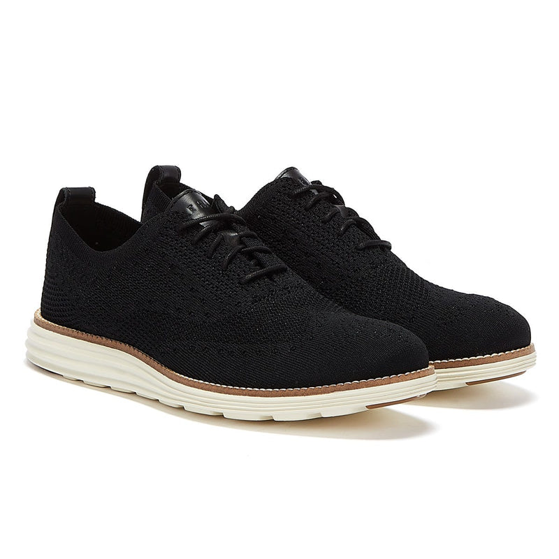 Cole Haan ØriginalGrand Stitchlite Wingtip Oxford Mens Black / Ivory Oxford Shoes