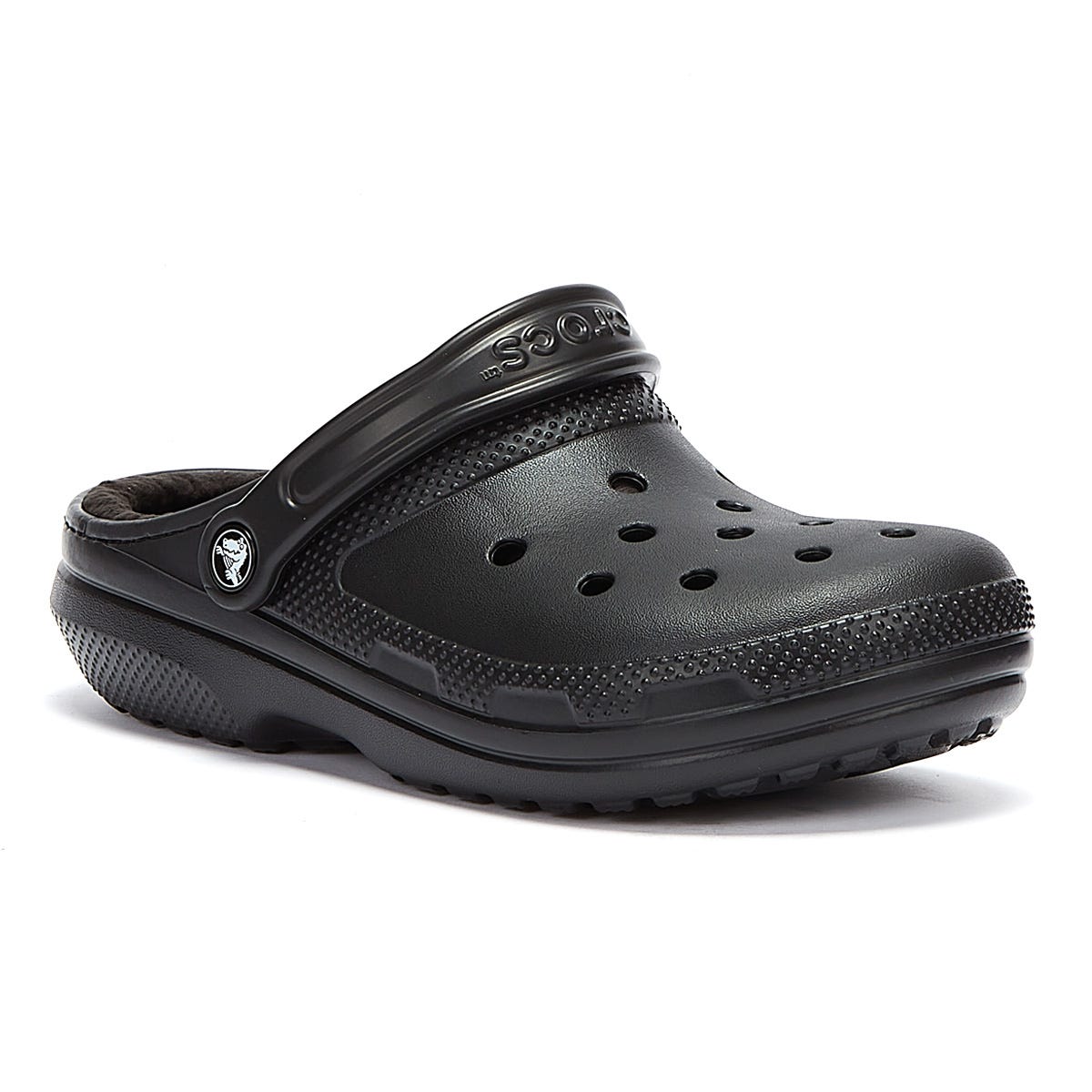 Crocs Classic Black Lined Clogs