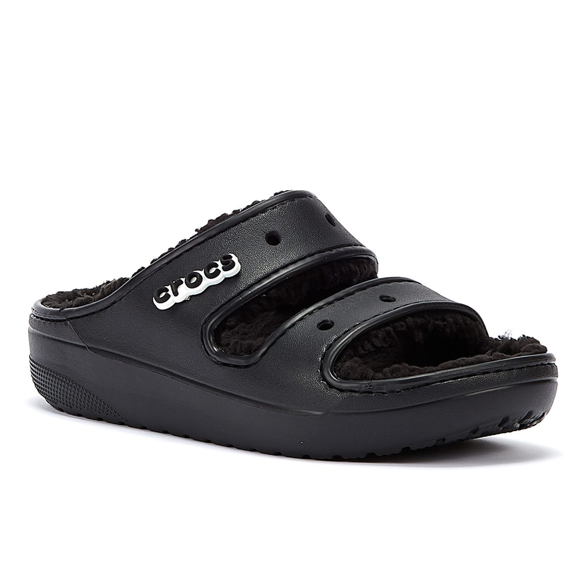 Crocs Classic Cozzzy Womens Black Sandals