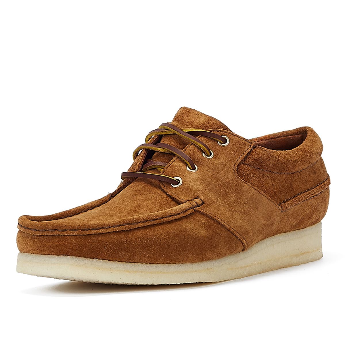 Clarks Originals Wallabee Boat Suede Men's Cola Lace-Up Shoes