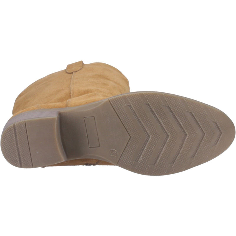 Hush Puppies Isabella Suede Women's Tan Heeled Knee High Boots