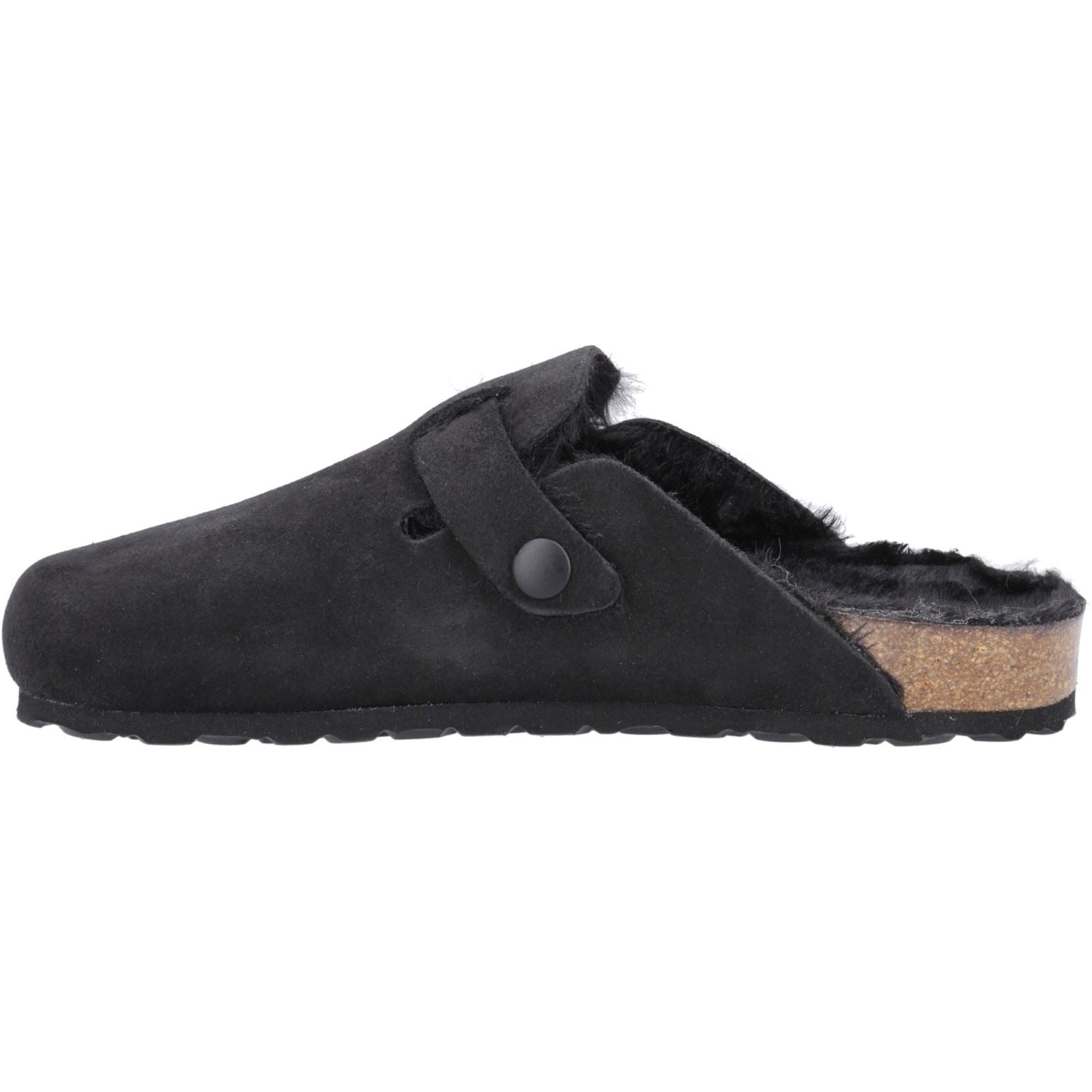 Hush Puppies Jade Leather Women's Black Slippers