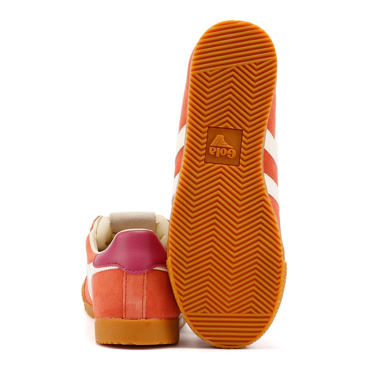 Gola Elan Suede Women's Hot Coral/Off White/ Fuchsia Trainers