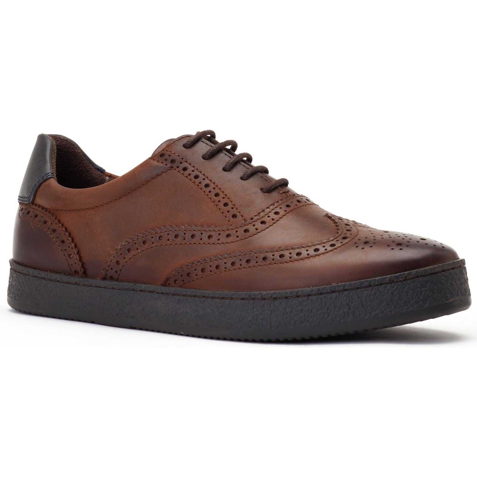 Base London Christo Leather Men's Brown Lace-Up Shoes