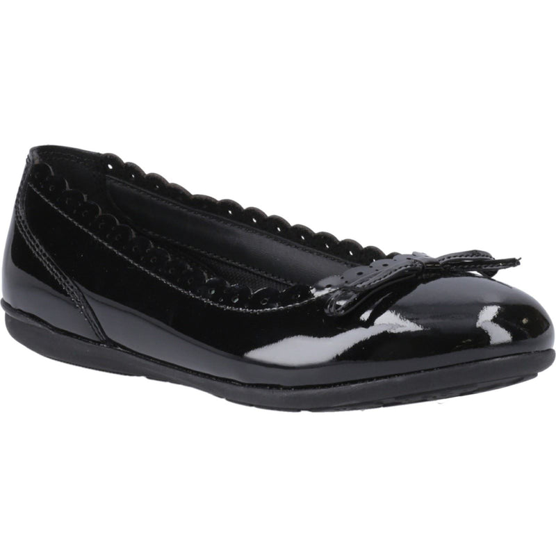 Hush Puppies Lillie Ballerina Patent Leather Girls's Black Ballet Flats