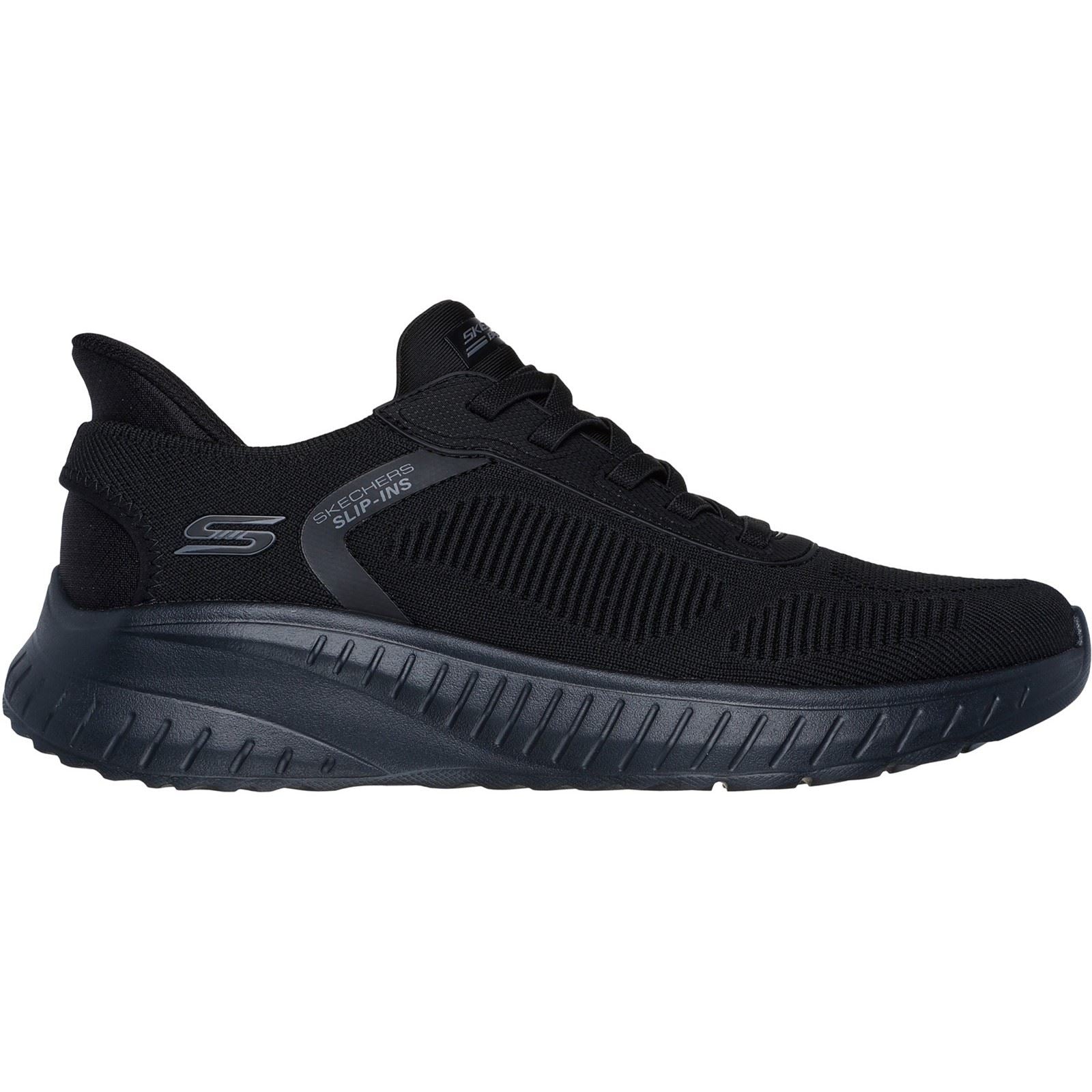 Skechers BOBS Sport Squad Chaos Solid Step Men's Black / Black Sole Trainers