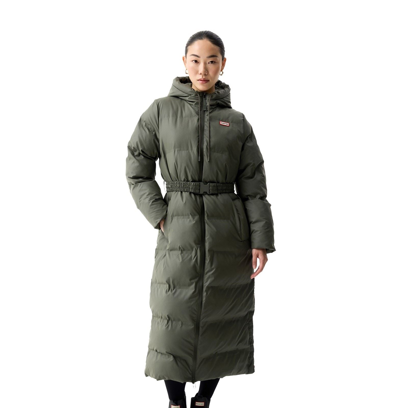 Hunter Hutchison Sonic Long Puffer Jacket Women's Green Puffer Jackets