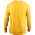Caterpillar Trademark Banner Long Sleeve Cotton Men's Yellow T-Shirt