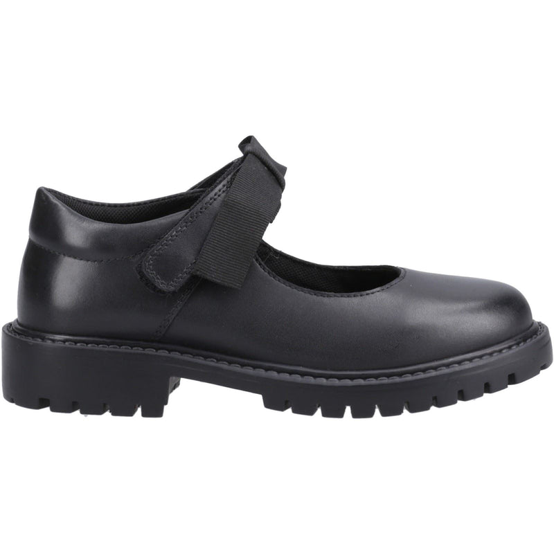 Hush Puppies Astrid Bow Leather Girls's Black Shoes