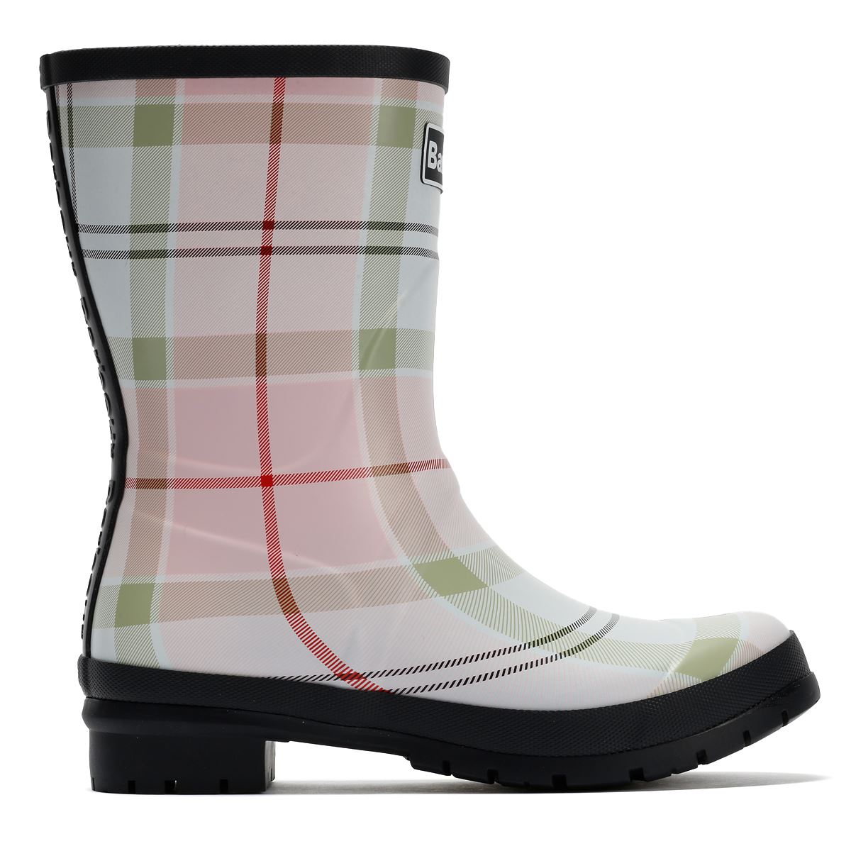 Barbour Banbury Mid Cut Women's Cherry Blossom Tartan Wellington Boots