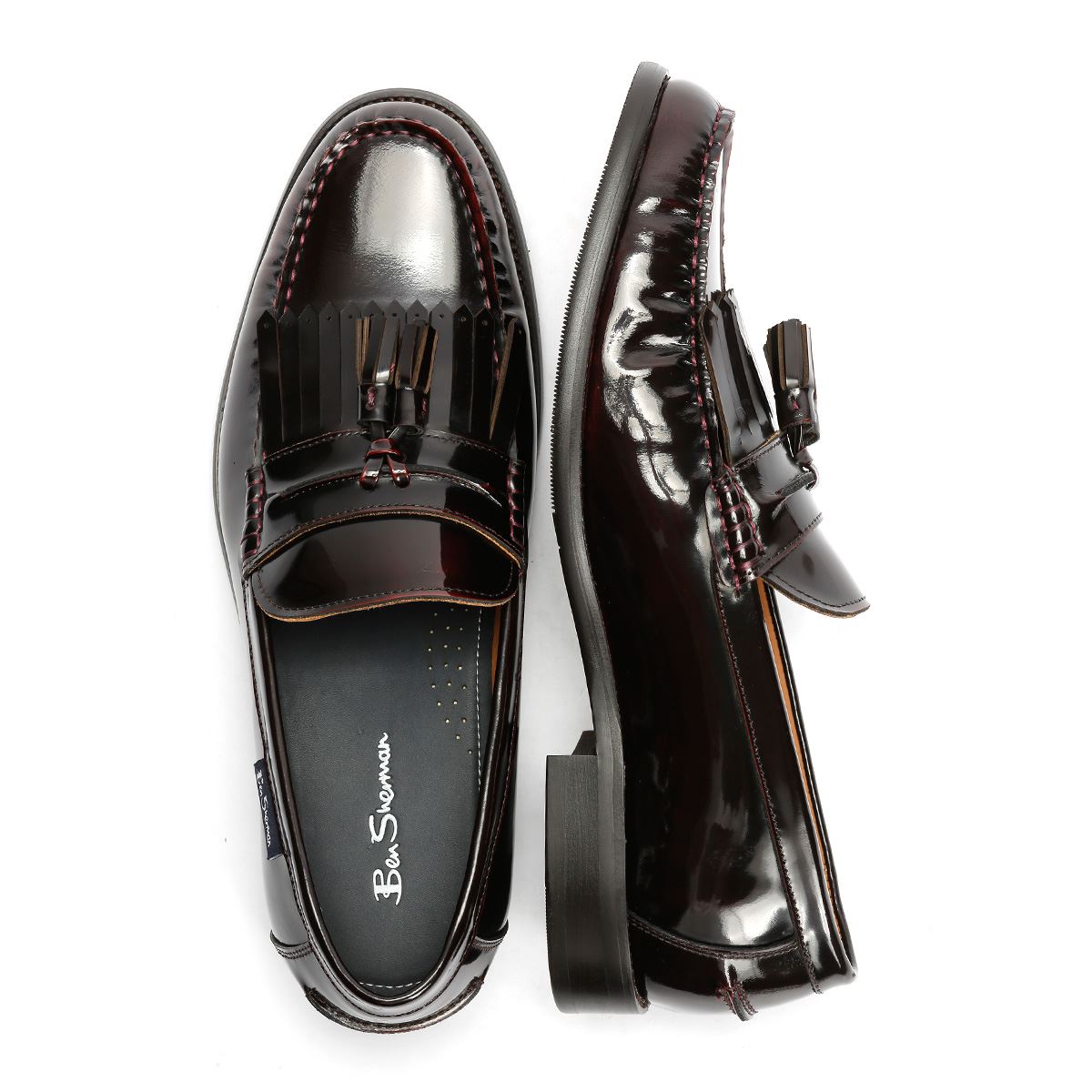 Ben Sherman Buster Leather Men's Burgundy Loafers