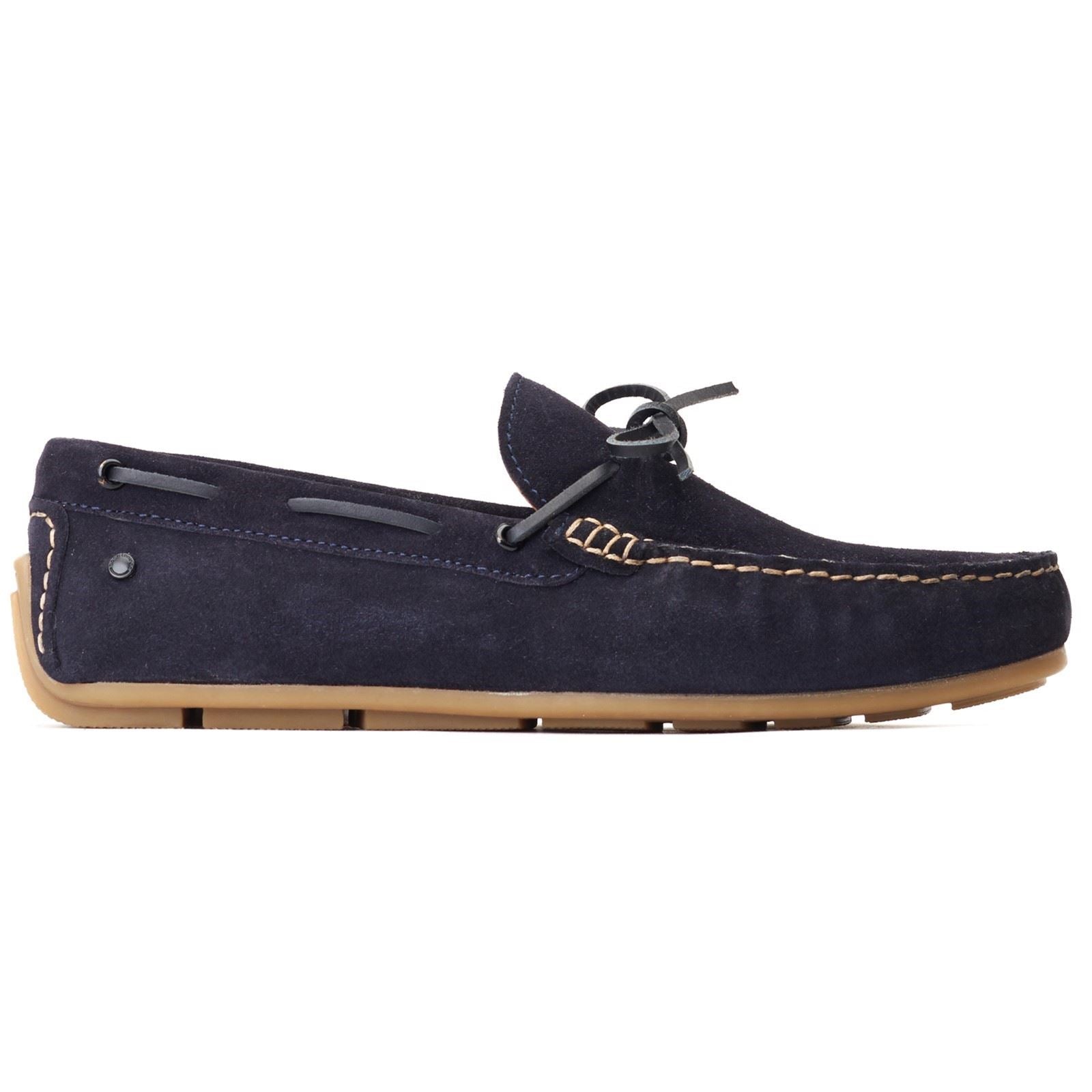 Base London Brooks Leather Men's Navy Standard Loafers