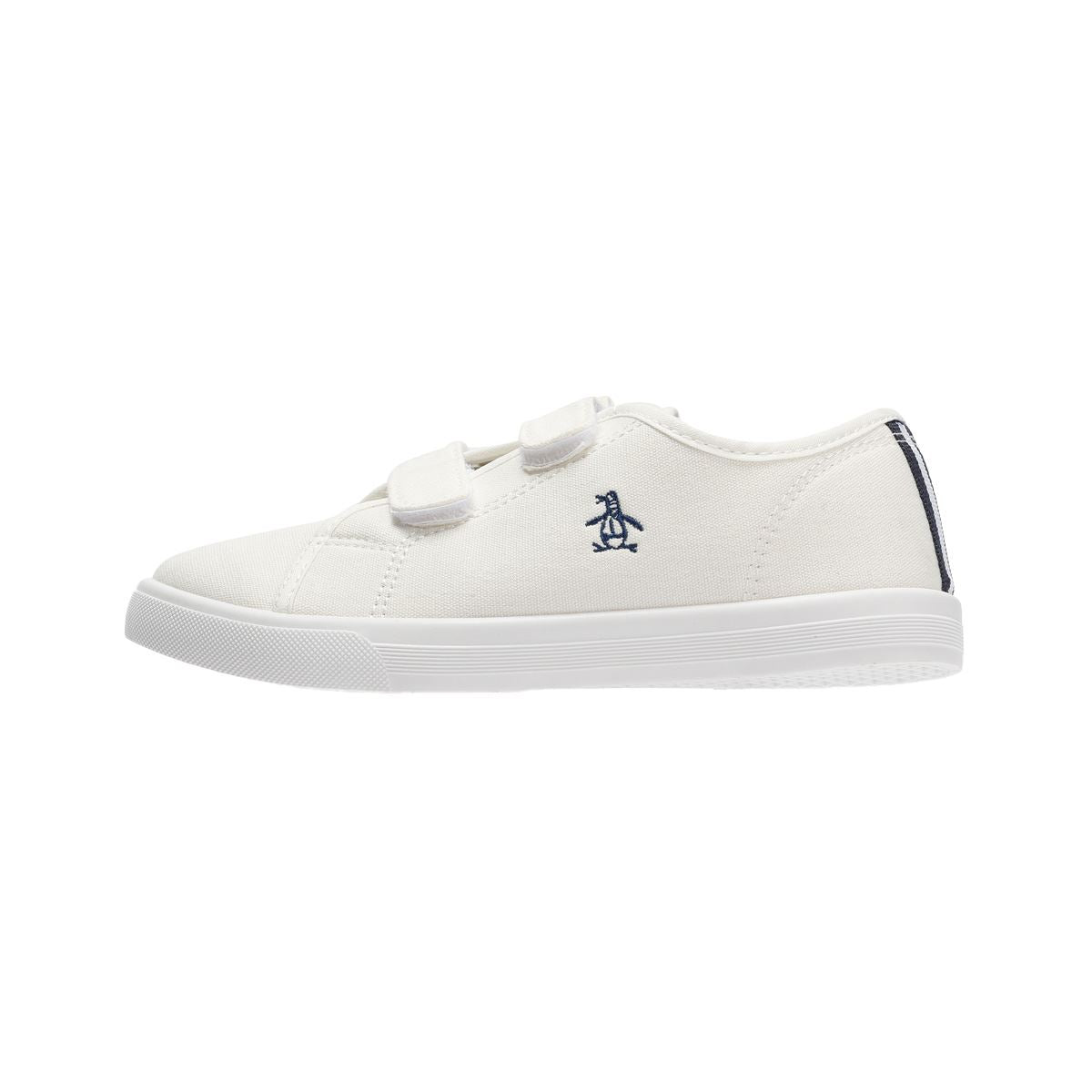 Penguin Junior Sparton Velcro White/Navy Trainers