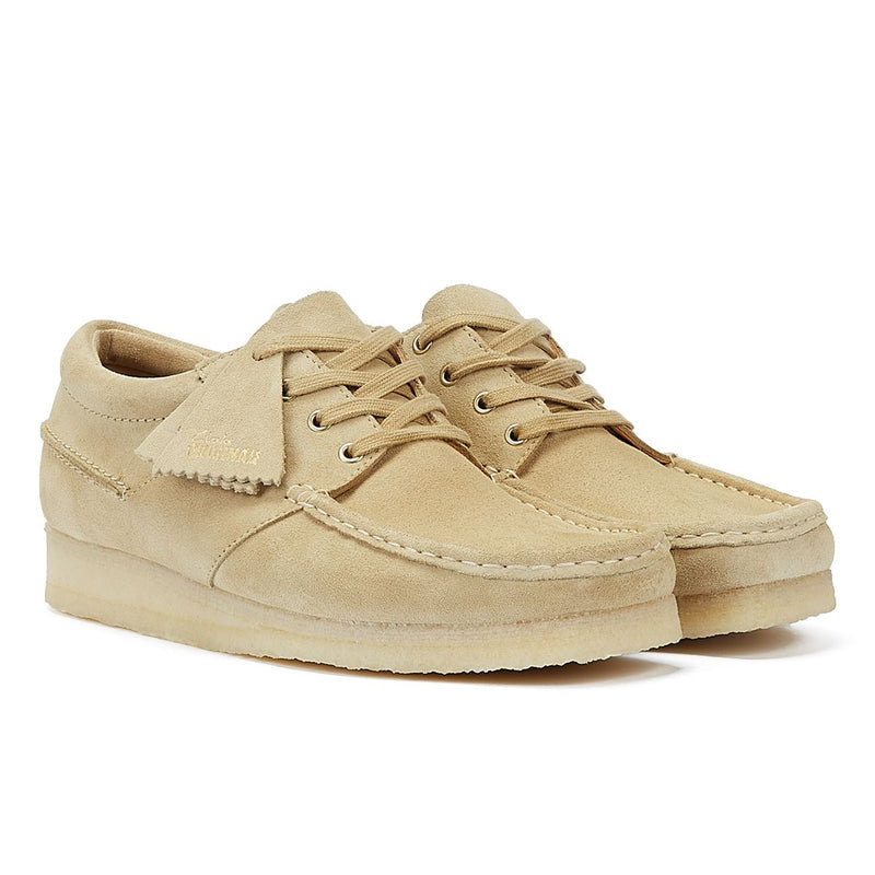 Clarks Originals Wallabee Boat Suede Men's Maple Lace-Up Shoes