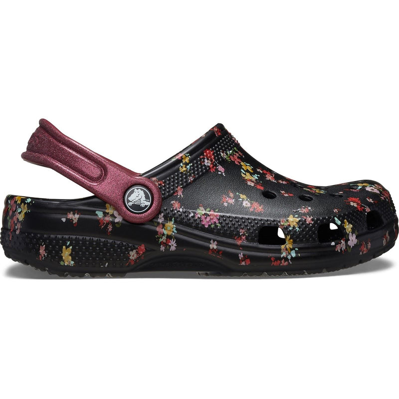 Crocs Classic Graphic Synthetic Black/Multi Clogs