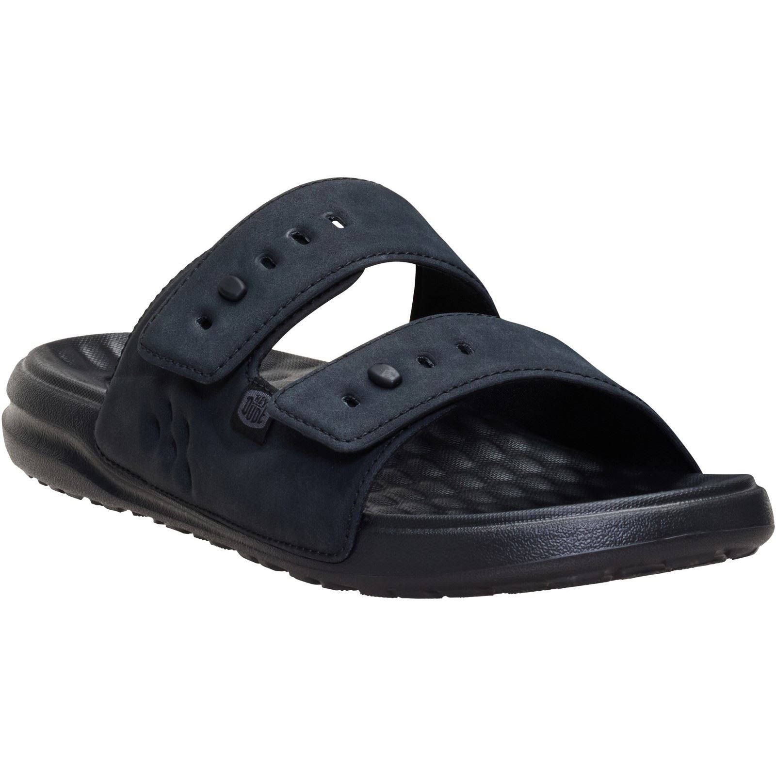 HEYDUDE Wave 2 Strap Polyurethane Men's Black/Black Sandals