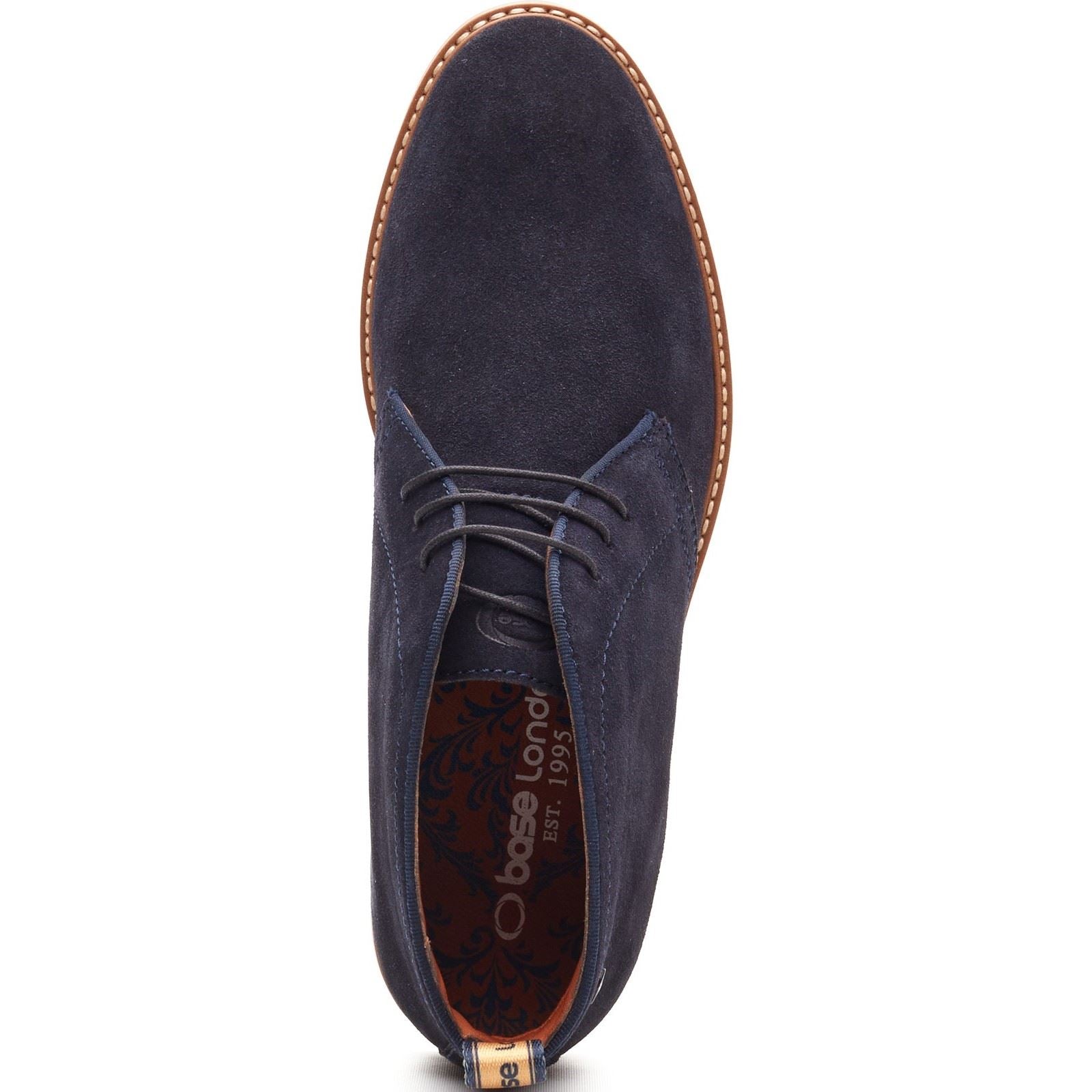 Base London Carlton Chukka Leather Men's Navy Boots