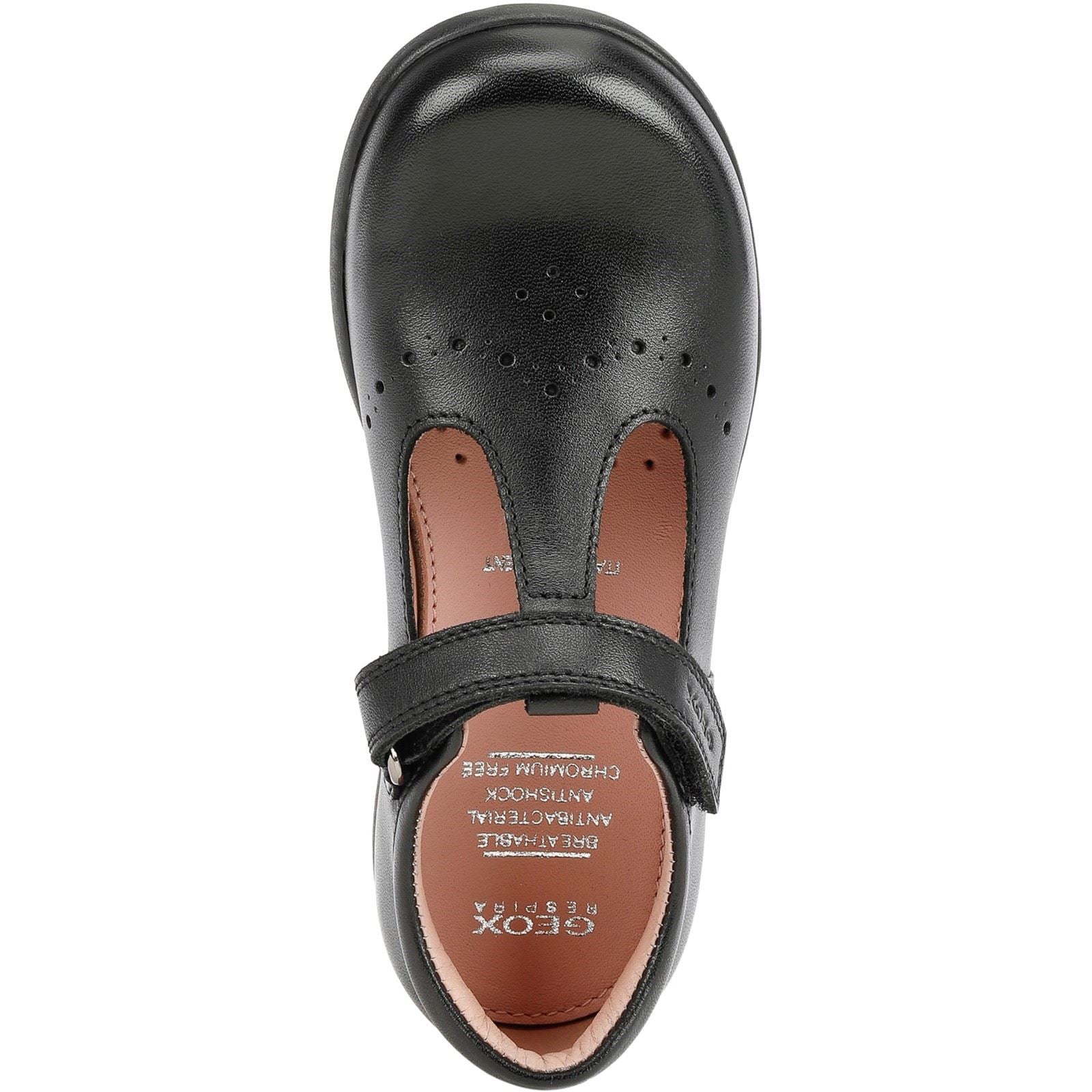 Geox Naimara Leather Girl's Black Shoes