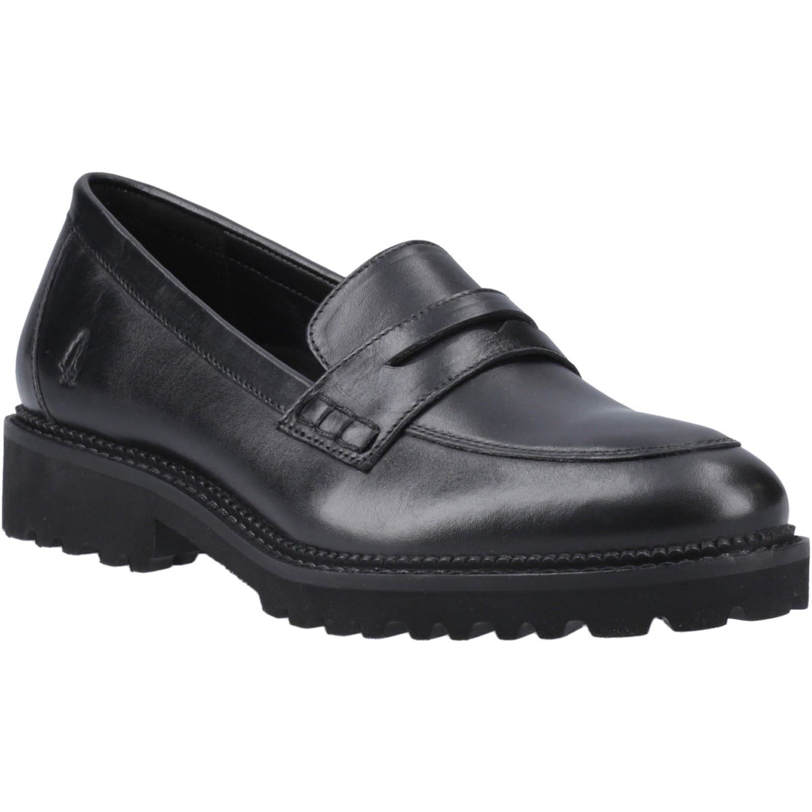 Hush Puppies Grazia Leather Girl's Black Loafers