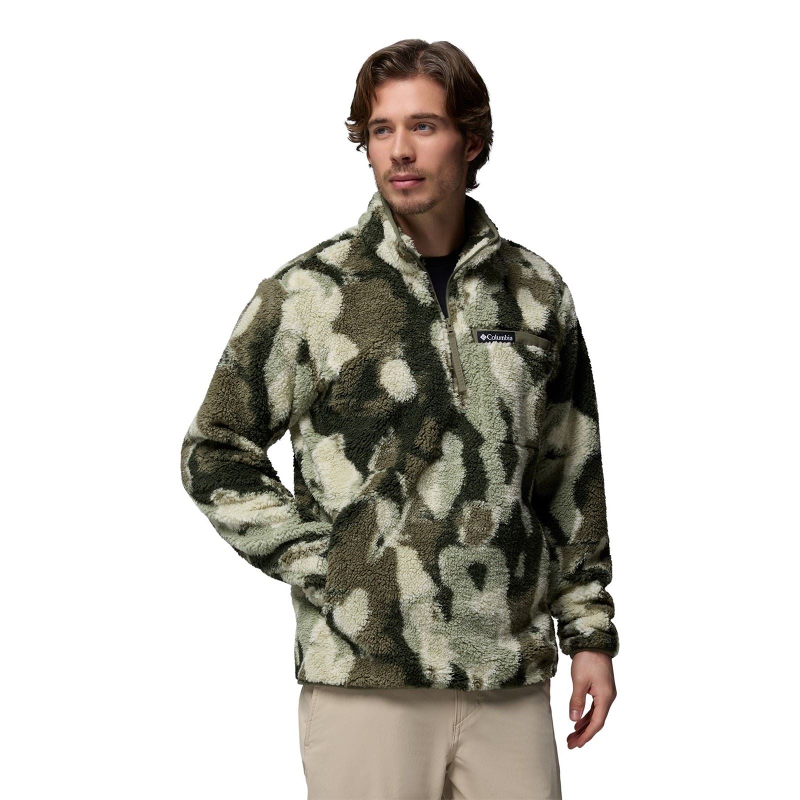 Columbia Rugged Ridge High Pile Half Zip Men's Green Fleece Pullover