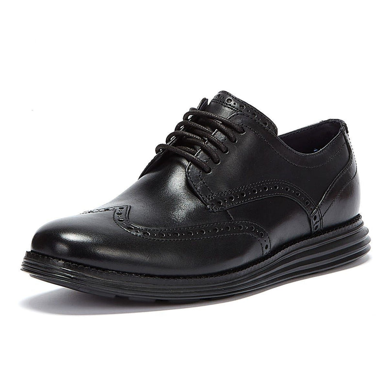 Cole Haan ØriginalGrand Wingtip Oxford Leather Men's Black Shoes