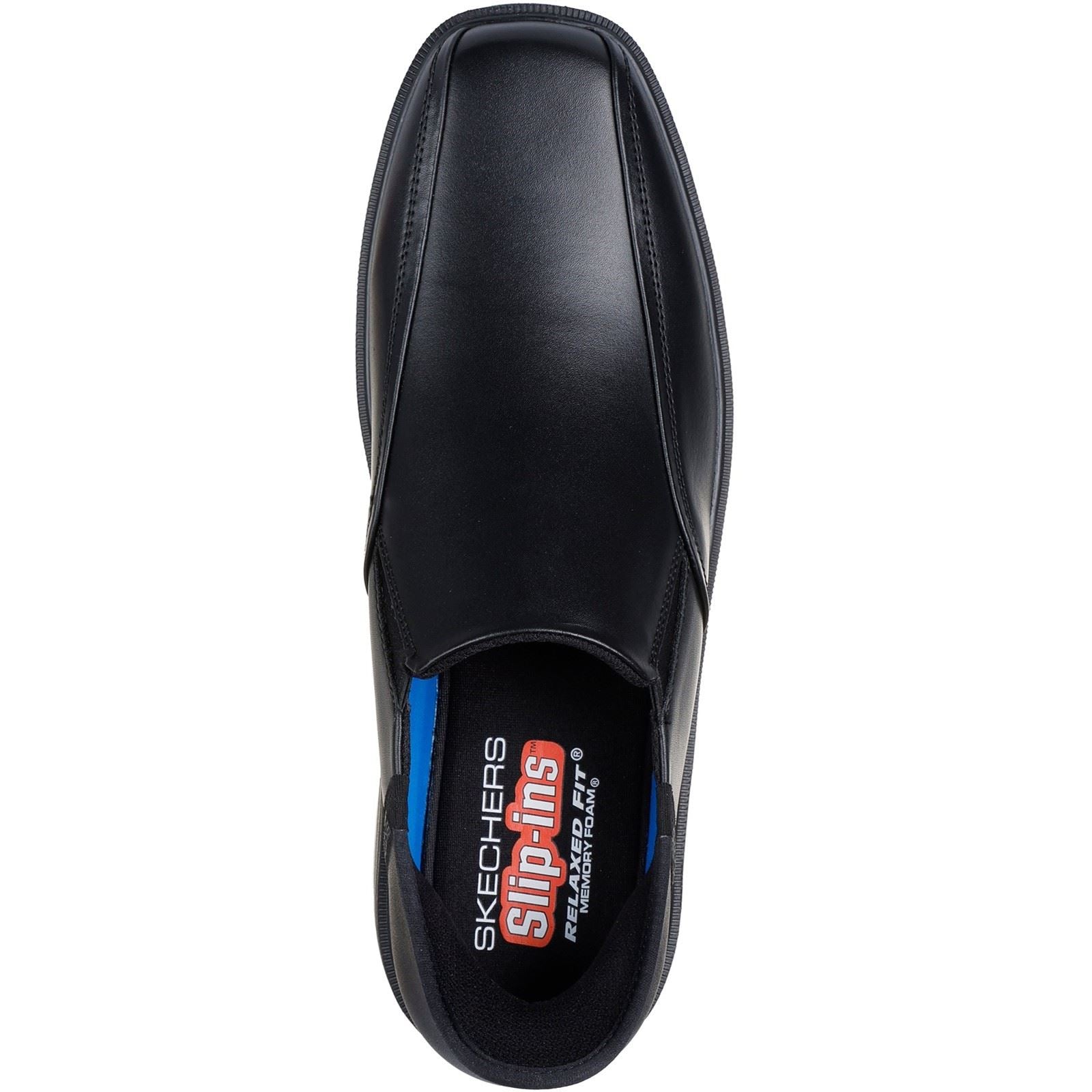 Skechers Caswell Frantone Leather Men's Black Slip-On Shoes