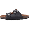 Hush Puppies Nash Slider Leather Men's Black Sandals