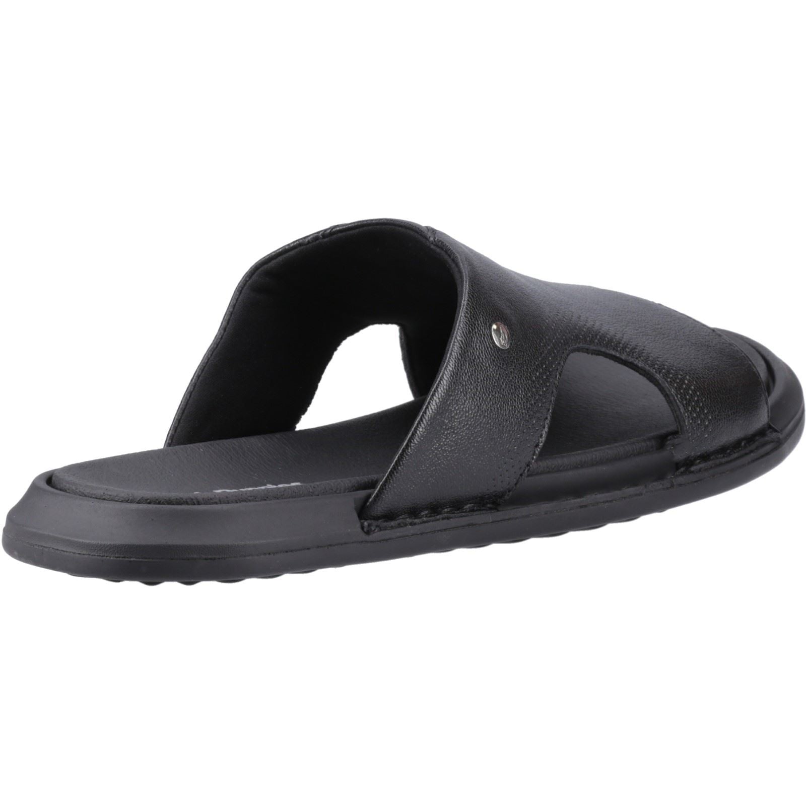 Hush Puppies Callum Slide Leather Men's Black Sandals