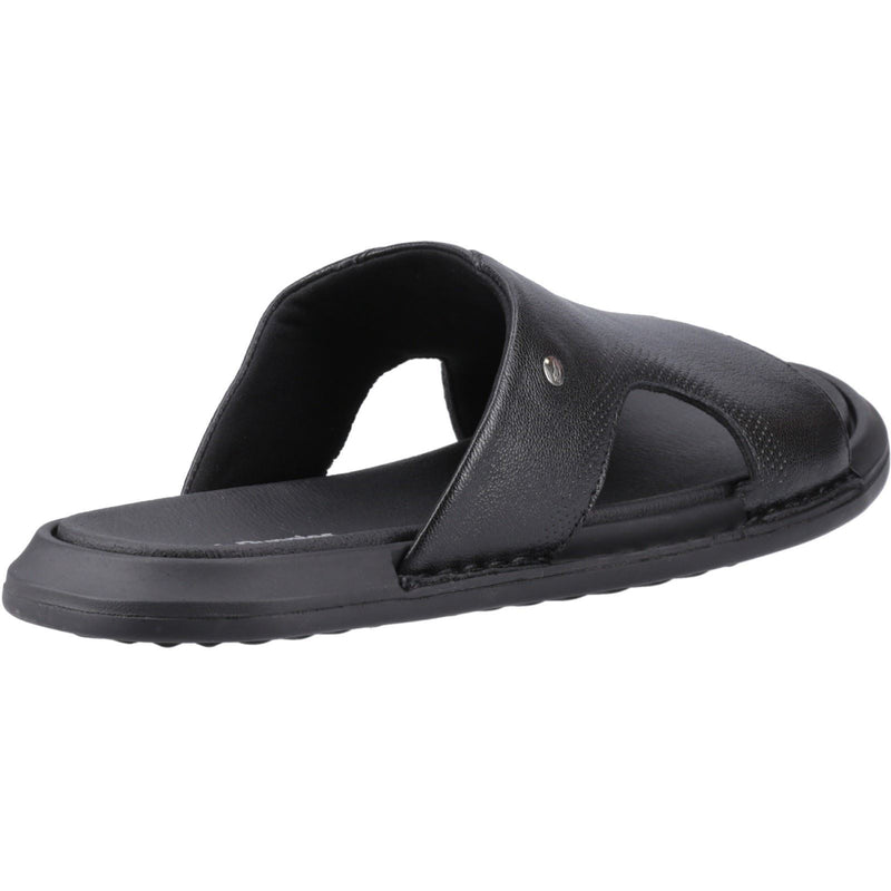 Hush Puppies Callum Slide Leather Men's Black Sandals